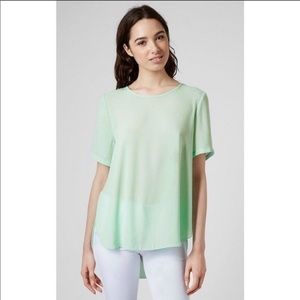 Topshop mint blouse with side slits